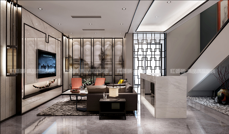 紅螞蟻裝飾新中式風格效果圖|室內(nèi)設計|空間/建筑|江蘇紅螞蟻裝飾 - 原創(chuàng)設計作品 