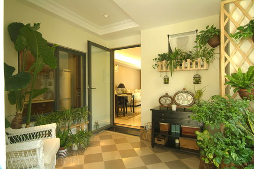 貴陽花園洋房裝修案例,室內(nèi)植物如何擺放
